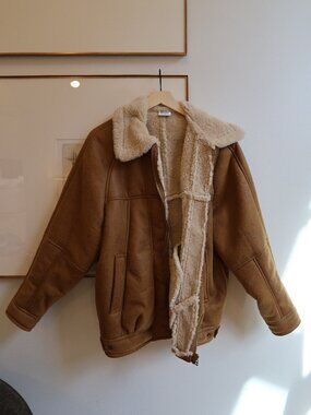 BDG Urban Outfitters Harrington Faux Shearling Jacket